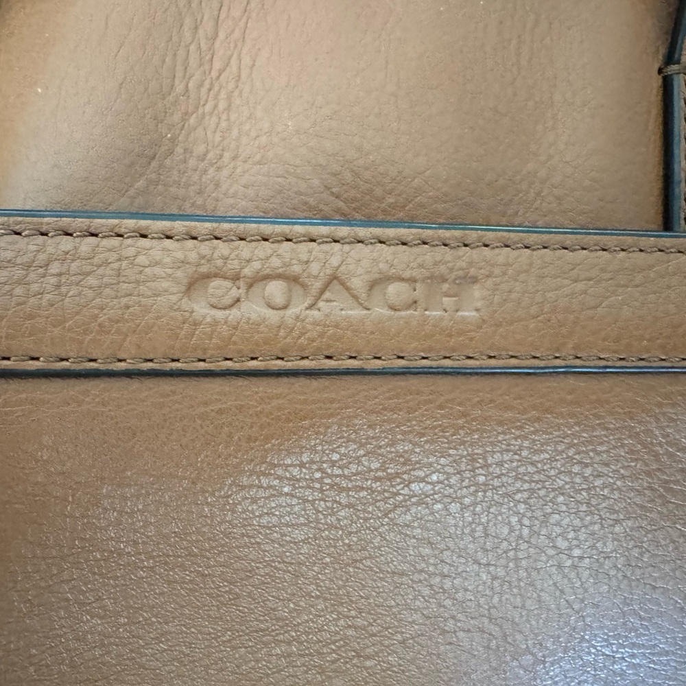 Coach Tan Leather Laptop Bag
